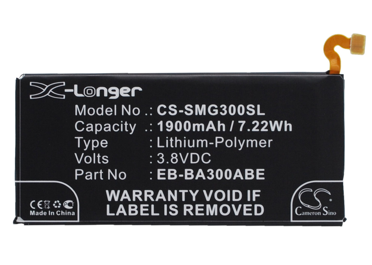 Batteri till Samsung SM-A300G/DS 1900mAh / 7.22Wh