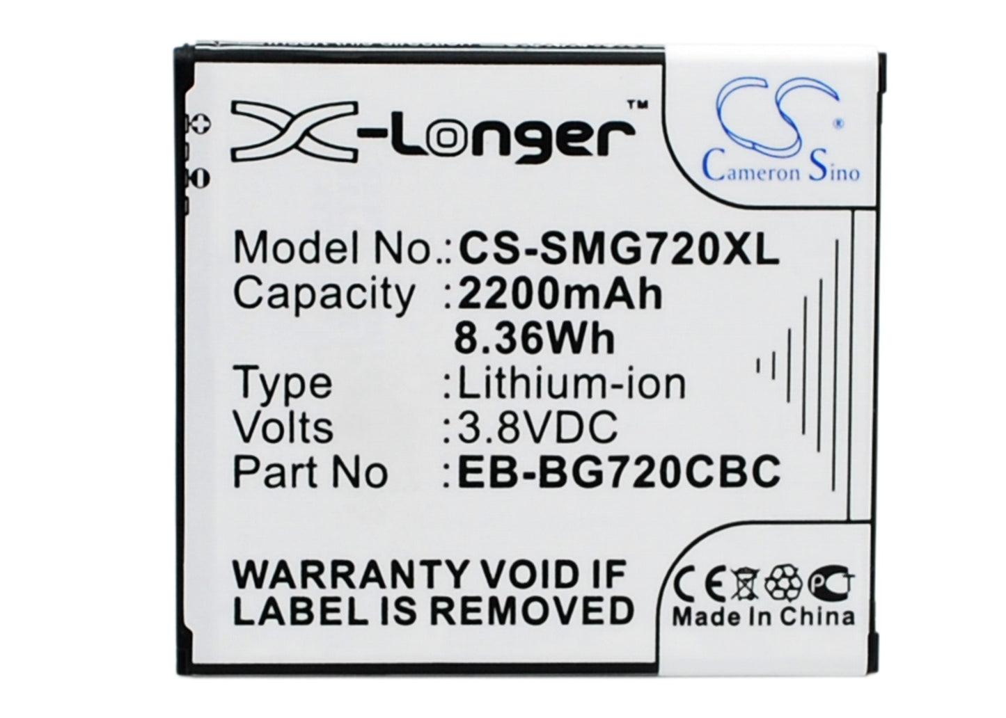 Batteri till Samsung  Galaxy Grand 3 2200mAh / 8.36Wh