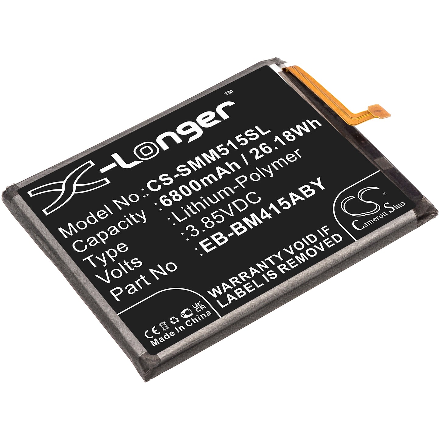 Batteri till Samsung SM-M515F/DSN 6800mAh / 26.18Wh