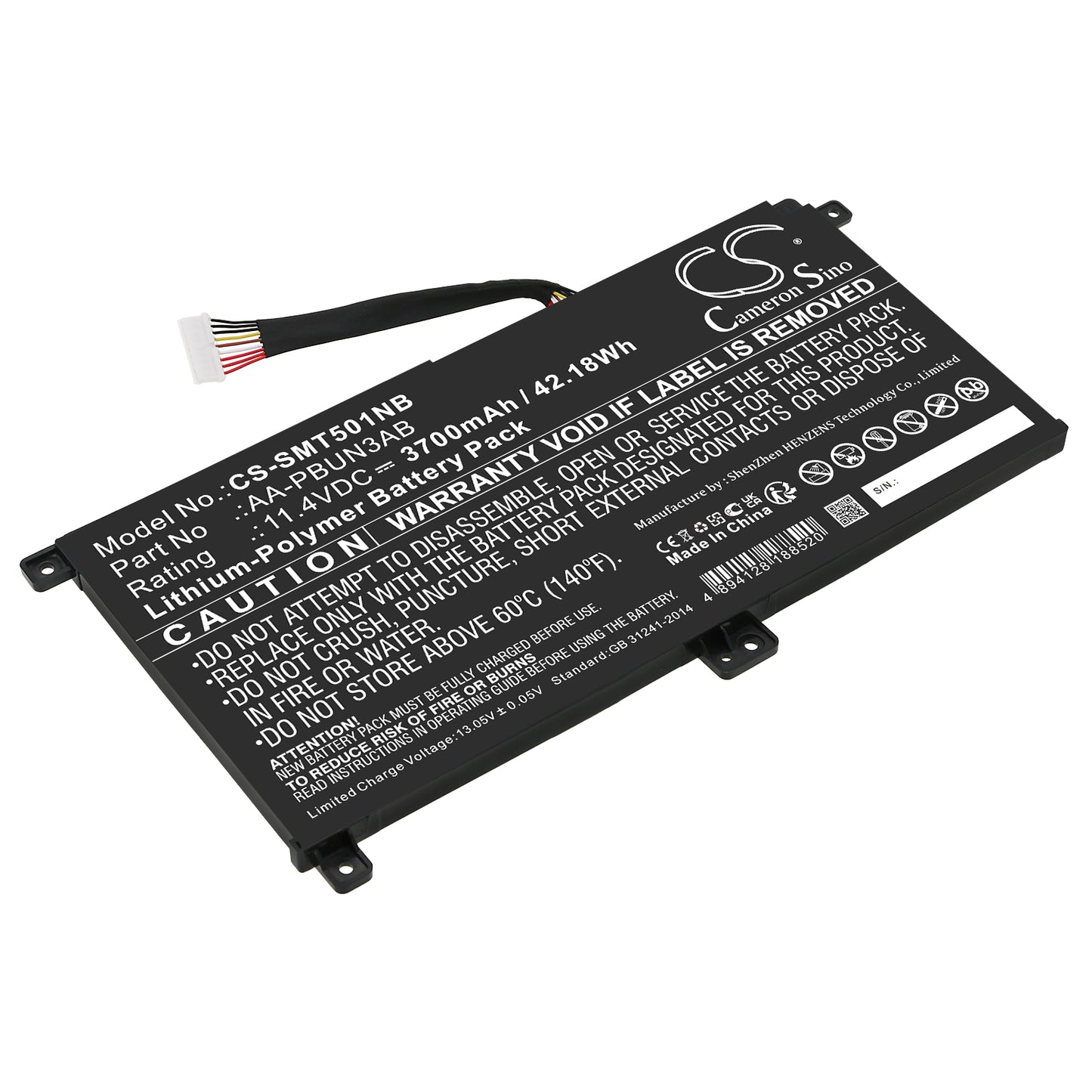 Akku Samsung 300E5K-Y02 3700mAh / 42.18Wh