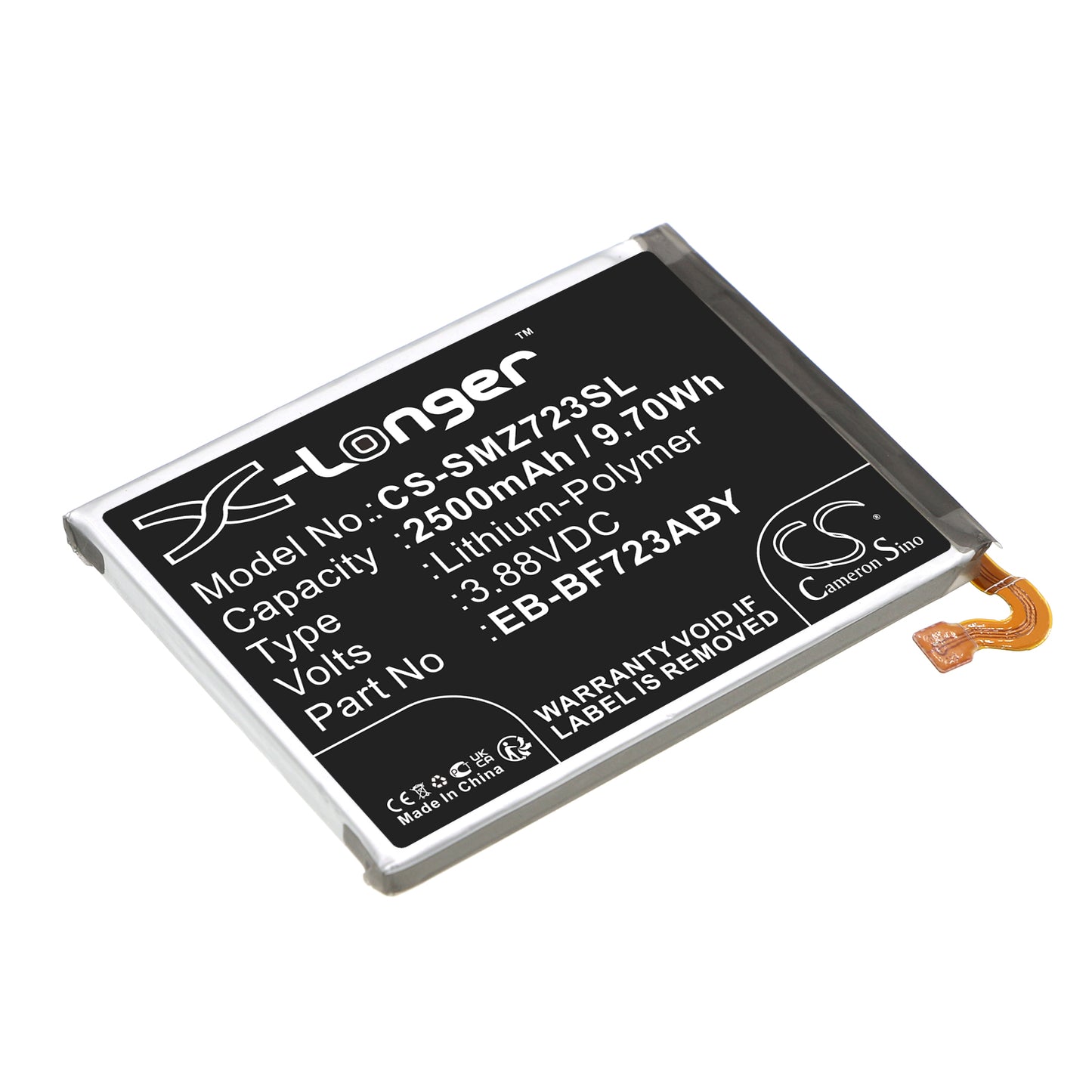Battery for Samsung SM-F721A 2500mAh / 9.70Wh