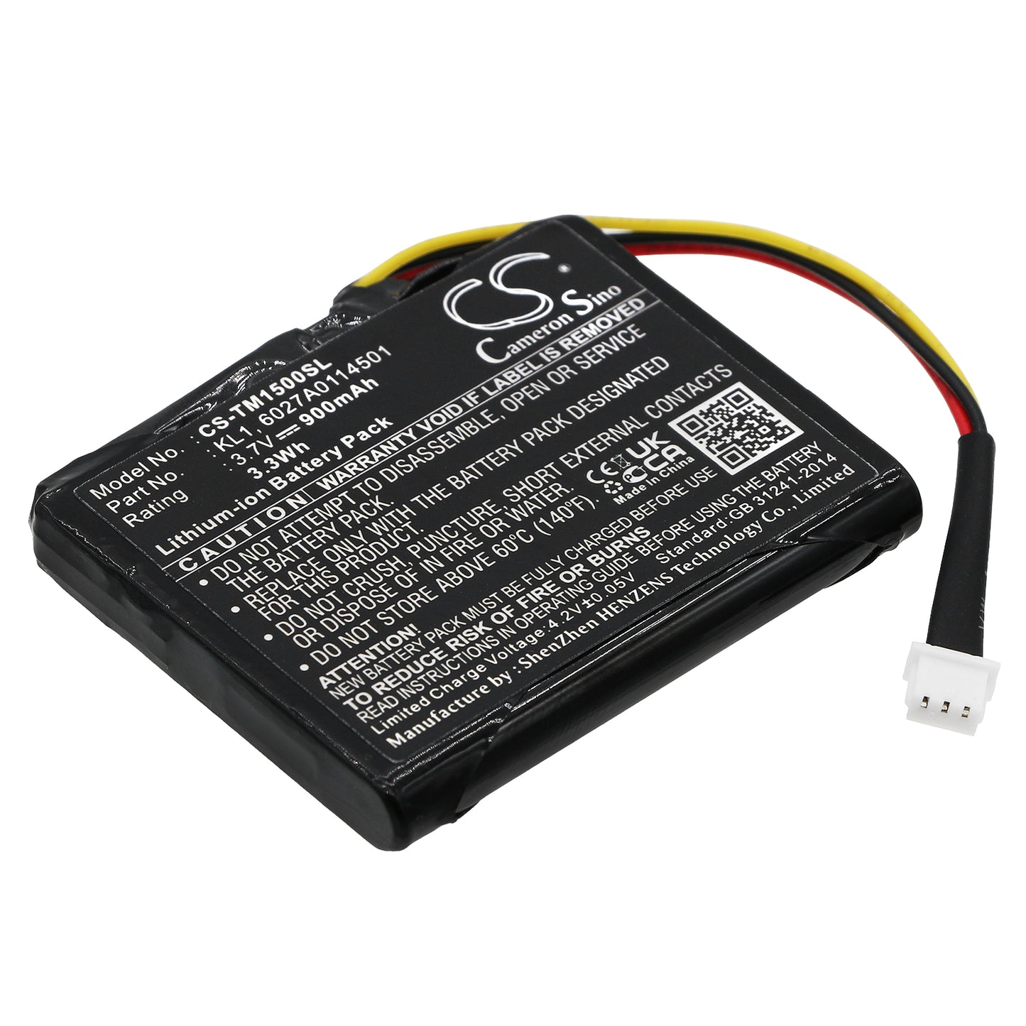 Battery for TomTom VIA 1505M 900mAh / 3.33Wh