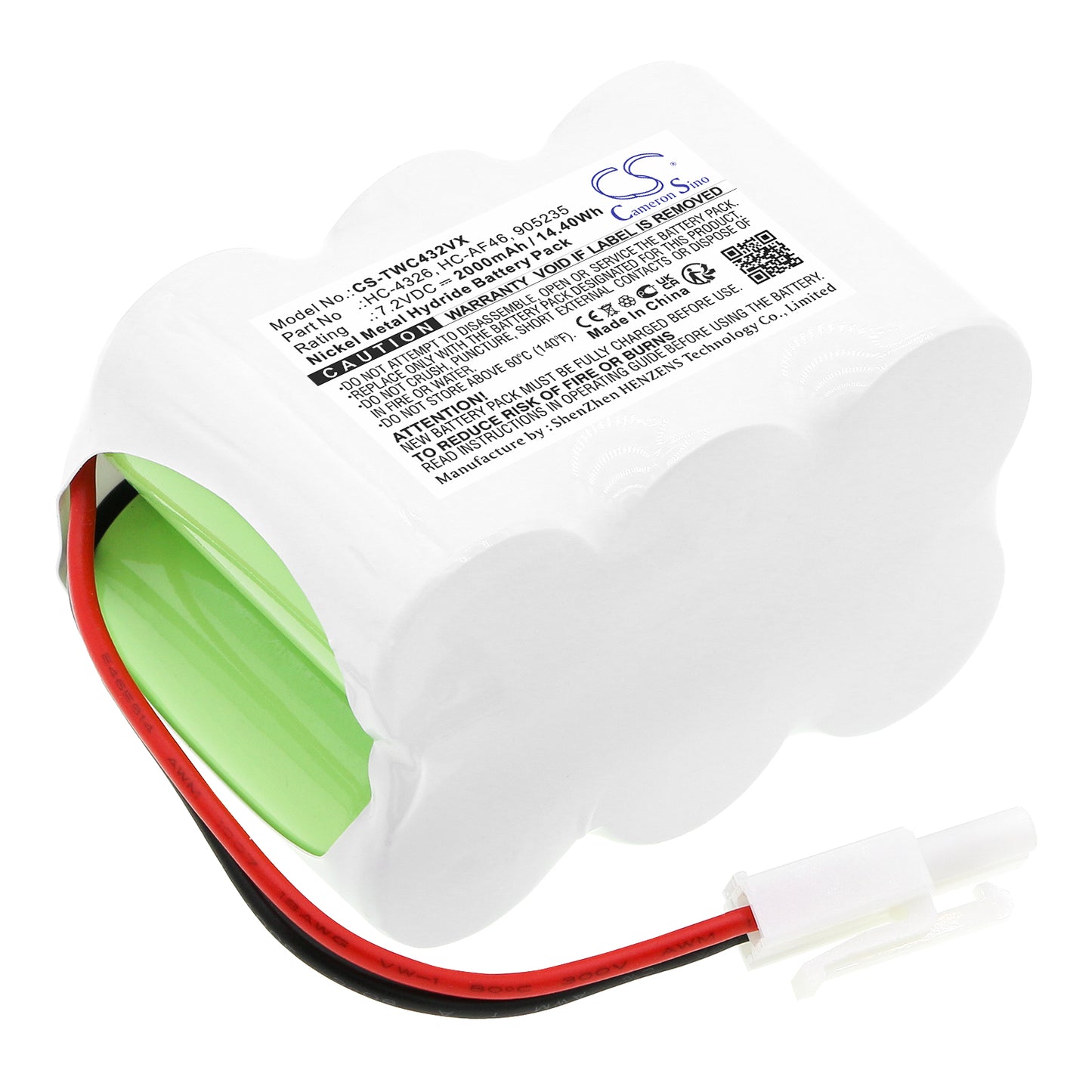 Battery for TWINBIRD HC-4329 2000mAh / 14.40Wh