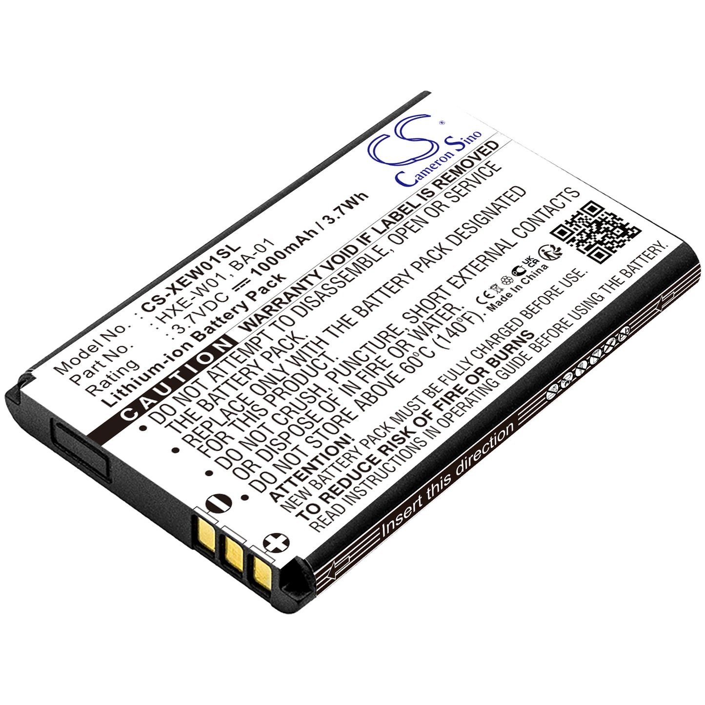 Batteri till B&B  PS-3100 1000mAh / 3.70Wh
