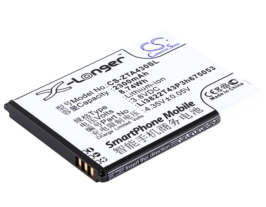 Batteri till ZTE Blade D Lux LTE Dual SIM 2300mAh / 8.74Wh