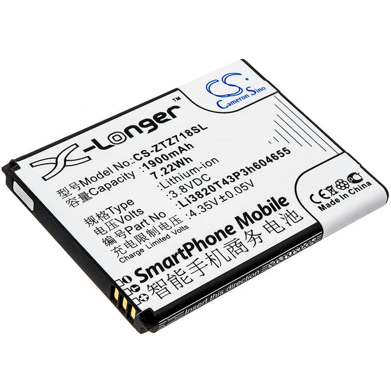 Akku ZTE Jasper Lte 1900mAh / 7.22Wh